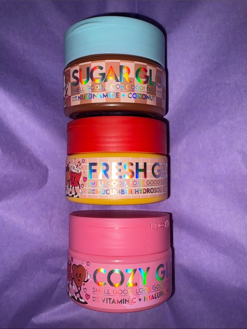 Smell Good Look Good Face Pads, 40 ct Cozy Glow, Sugar Glow & Fresh Glow.